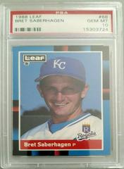 Bret Saberhagen #68 Baseball Cards 1988 Leaf Prices