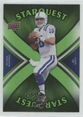 Peyton Manning [Rainbow Green] #SQ25 Football Cards 2008 Upper Deck Starquest Prices