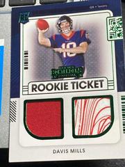 Davis Mills #RTS-DMI Football Cards 2021 Panini Contenders Rookie Ticket Swatches Prices
