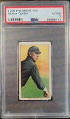Frank Owen #NNO Baseball Cards 1909 T206 Piedmont 150 Prices