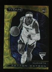 Peyton Watson [Gold Scope] #15 Basketball Cards 2022 Panini Flux Titan Prices