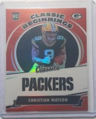 Christian Watson [Red] Football Cards 2022 Panini Classics Beginnings Prices