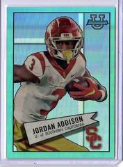 Jordan Addison [Aqua] #52BF-12 Football Cards 2022 Bowman Chrome University 1952 Prices