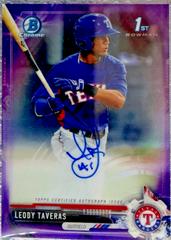 Leody Taveras [Purple Refractor] Baseball Cards 2017 Bowman Chrome Prospects Autographs Prices