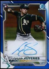 Daulton Jefferies [Blue Refractor] Baseball Cards 2021 Bowman Chrome Rookie Autographs Prices