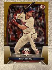 Trea Turner [Gold] #10 Baseball Cards 2023 Bowman Prices