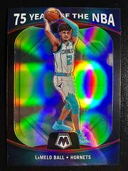 LaMelo Ball #84 Basketball Cards 2021 Panini Mosaic 75 Years of the NBA Prices