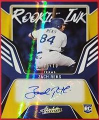 Zach Reks [Spectrum Gold] #RKI-ZR Baseball Cards 2022 Panini Absolute Rookie Ink Autographs Prices