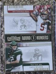 Zach Wilson Trey Lance Football Cards 2021 Panini Contenders Round Numbers Dual Prices