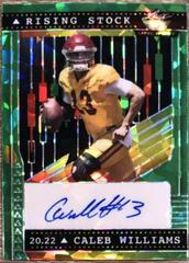 Caleb Williams [Crystal Green] #RS-CW1 Football Cards 2022 Leaf Valiant Autographs Rising Stock Prices