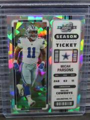 Micah Parsons [Cracked Ice] #4 Football Cards 2022 Panini Contenders Optic Prices
