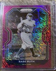Babe Ruth [Purple Shimmer] Baseball Cards 2021 Panini Prizm Prices