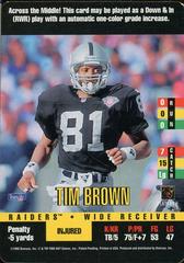 Tim Brown Football Cards 1995 Panini Donruss Red Zone Prices