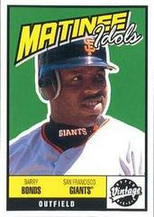 Barry Bonds Baseball Cards 2001 Upper Deck Vintage Matinee Idols Prices