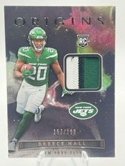 Breece Hall #ROP-BHA Football Cards 2022 Panini Origins Rookie Patches Prices