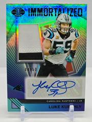 Luke Kuechly [Black] #32 Football Cards 2023 Panini Illusions Immortalized Jersey Autograph Prices