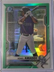 Adael Amador [Green Refractor] #BDC-195 Baseball Cards 2021 Bowman Draft Chrome Prices