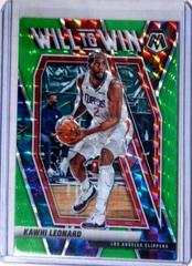 Kawhi Leonard [Green Fluorescent] #3 Basketball Cards 2020 Panini Mosaic Will to Win Prices
