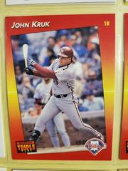 John Kruk #38 Baseball Cards 1992 Panini Donruss Triple Play Prices