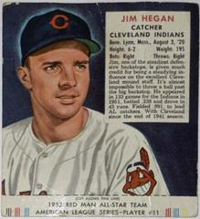 Jim Hegan #11 Baseball Cards 1952 Red Man Tobacco Prices