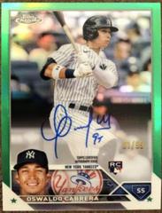 Oswaldo Cabrera [Green] #RA-OCA Baseball Cards 2023 Topps Chrome Update Rookie Autographs Prices