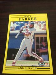 Dave Parker Baseball Cards 1991 Fleer Update Prices