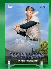 Ted Williams [Prussian Blue] #PK-10 Baseball Cards 2023 Topps X Bob Ross The Joy Of Peaks of Power Prices