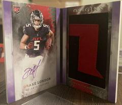 Drake London [Purple] Football Cards 2022 Panini Origins Rookie Booklet Patch Auto Prices
