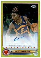 Arterio Morris [Yellow] #CA-AM Basketball Cards 2022 Topps Chrome McDonald's All-American Autographs Prices
