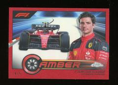 Carlos Sainz [Red Refractor] #CAM-CSI Racing Cards 2023 Topps Chrome Formula 1 Camber Prices
