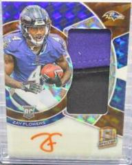 Zay Flowers [Orange Neon] #16 Football Cards 2023 Panini Spectra Radiant Rookie Patch Signature Prices