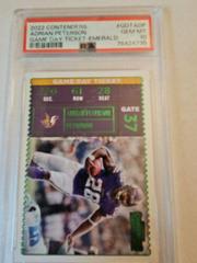 Adrian Peterson [Emerald] Football Cards 2022 Panini Contenders Game Day Ticket Prices
