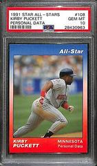 Kirby Puckett [Personal Data] Baseball Cards 1991 Star All Stars Prices