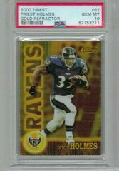 Priest Holmes [Gold Refractor] #62 Football Cards 2000 Topps Finest Prices