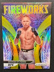 Georges St Pierre [Gold] #14 Ufc Cards 2022 Panini Prizm UFC Fireworks Prices