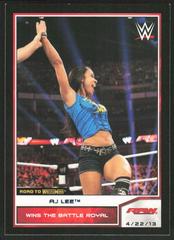 AJ Lee [Blue] Wrestling Cards 2014 Topps WWE Road to Wrestlemania Prices
