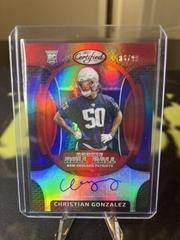 Christian Gonzalez [Red] #RRCS-3 Football Cards 2023 Panini Certified Rookie Roll Call Signatures Prices