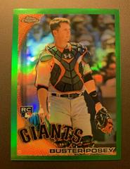 Buster Posey [Green Refractor] #221 Baseball Cards 2010 Topps Chrome Wrapper Redemption Prices