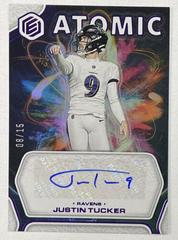 Justin Tucker #AA-JT Football Cards 2022 Panini Elements Atomic Autographs Prices