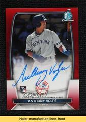 Anthony Volpe [Red] Baseball Cards 2023 Bowman Chrome Rookie Autographs Prices