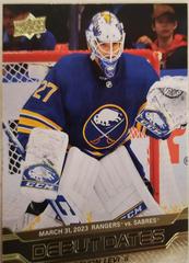 Devon Levi [Gold] #DD-23 Hockey Cards 2023 Upper Deck Debut Dates Prices