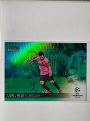 Lionel Messi [Green Refractor] #1 Soccer Cards 2020 Stadium Club Chrome UEFA Champions League Prices