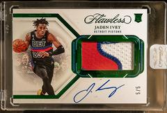 Jaden Ivey [Emerald] #20 Basketball Cards 2022 Panini Flawless Patch Autograph Prices