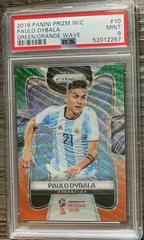 Paulo Dybala [Green & Orange Wave] #10 Soccer Cards 2018 Panini Prizm World Cup Prices