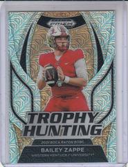 Bailey Zappe [Mojo] #TH-14 Football Cards 2023 Panini Prizm Draft Picks Trophy Hunting Prices