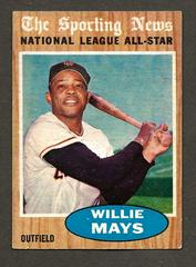 Willie Mays [All Star] #395 Baseball Cards 1962 Topps Prices