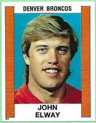 John Elway #51 Football Cards 1988 Panini Sticker Prices