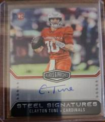 Clayton Tune Football Cards 2023 Panini Plates and Patches Rookie Steel Signatures Prices
