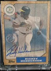 Rickey Henderson [Ash Wood] #1987A-RH Baseball Cards 2017 Topps 1987 Autographs Prices