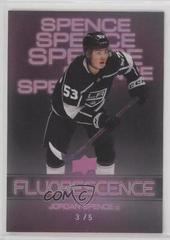 Jordan Spence [Magenta] Hockey Cards 2022 Upper Deck Fluorescence Prices